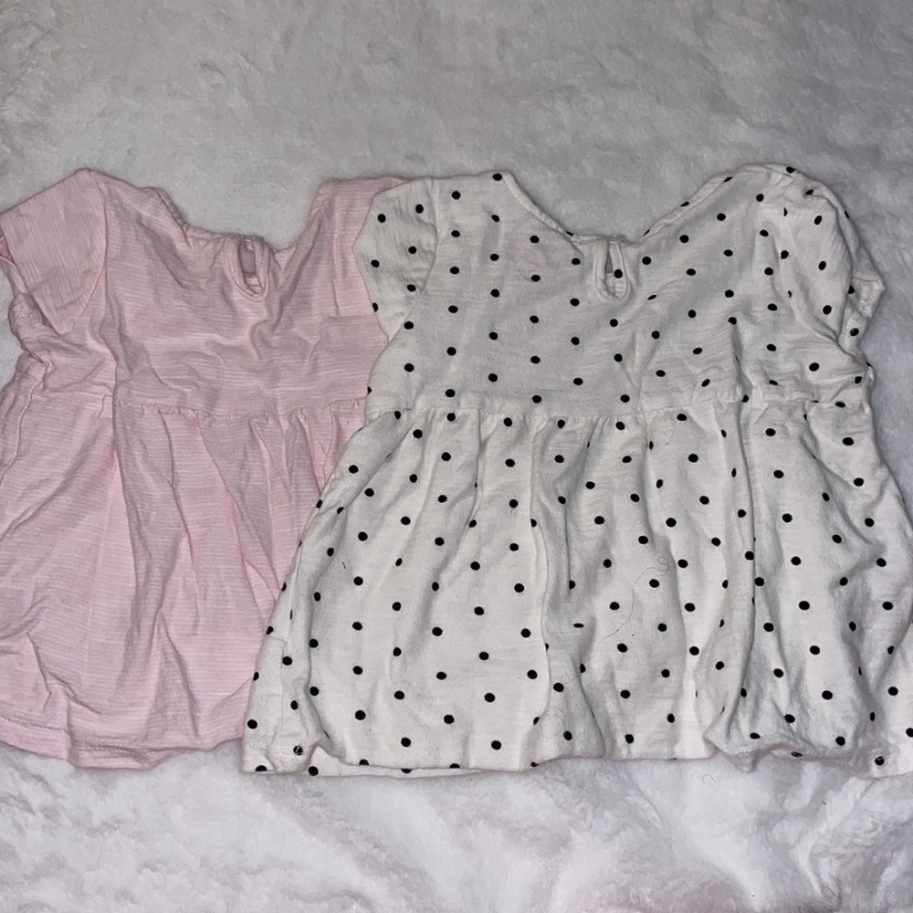 Jumping bean size 9 month, baby doll tshirt and pink, black and white polkadot - Picture 2 of 4